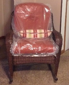 lot 131 image: New Wicker Rocker never used
