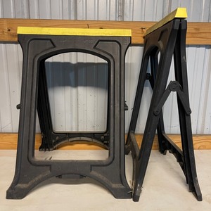 lot 111 image: Two Plastic Sawhorses