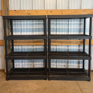 lot 112 image: 2 Plastic Shelving Units