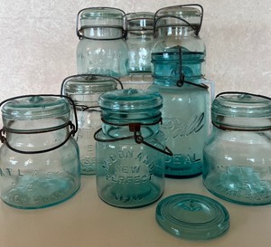 lot 171 image: Lot of Vintage Mason Jars - One McDonalds New Perfect Seal Jar