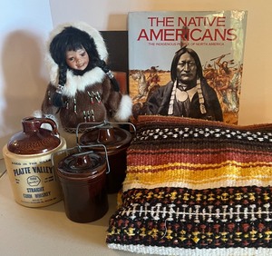 lot 163 image: Eskimo Doll and Native American Book
