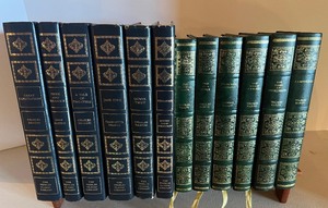 lot 144 image: Two Sets of Books with Wooden Book Holder