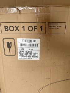 lot 311 image: Main Stays Brand Foldable Metal Patio Table in box