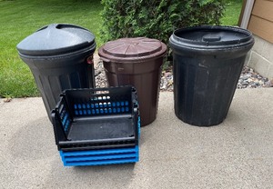lot 351 image: Garbage Cans and Storage Bins