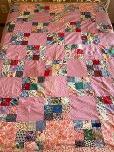 lot 218 image: Twin Size Handmade Quilt