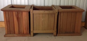 lot 117 image: Three Wooden Planter Boxes