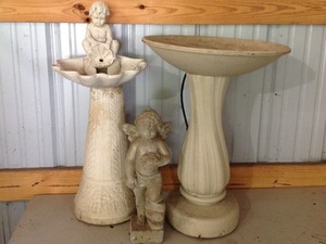 lot 119 image: Two Water Fountains  Yard Decor