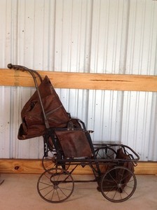 lot 98 image: Antique Folding Doll Stroller