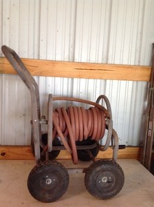 lot 85 image: Rolling Metal Hose Cart