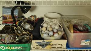 lot 318 image: Electrical, Golf Balls, hooks