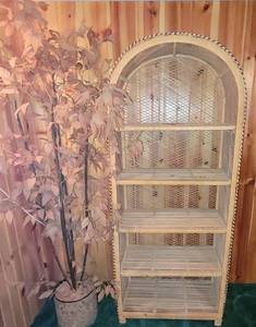 lot 329 image: Wicker Shelf and Faux Tree