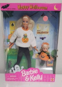 lot 3 image: Happy Halloween Barbie and Kelly 1996 Special Edition NRFB