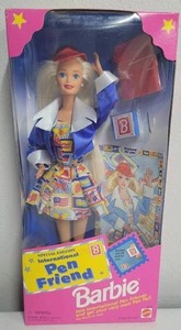 lot 34 image: International Pen Friend Barbie 1995 NRFB