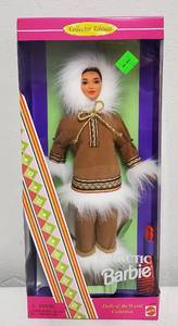 lot 50 image: Dolls of the World Collection Arctic Barbie 1996 NIB