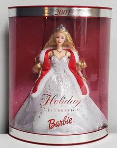 lot 96 image: Holiday Celebration Barbie Hallmark 2001 SE NRFB