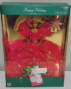 lot 90 image: Happy Holiday Barbie 1990 NIB