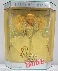 lot 116 image: Happy Holidays Barbie 1992 NIB