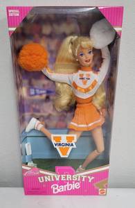 lot 155 image: University of Virginia Barbie 1997 NRFB