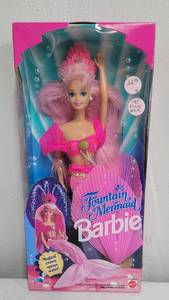 lot 177 image: Fountain Mermaid Barbie with Magical Spraying Crown 1993 NIB