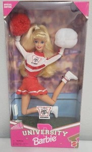 lot 251 image: 1996 University Barbie Wisconsin Special Edition NRFB