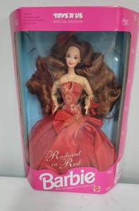 lot 264 image: Radiant in Red Barbie 1992 Toys R Us NIB