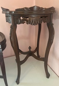 lot 17 image: Vintage Tables -Shadow Box Table and Lamp Table