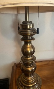 lot 108 image: Pair of Vintage Brass Lamps
