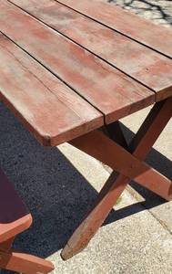 lot 216 image: Picnic Table and Two Benches