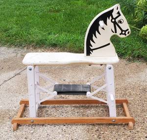 lot 276 image: RockingGllider Wood Childrens Horse