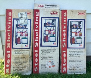 lot 225 image: Three Edsal Steel Shelves NIB