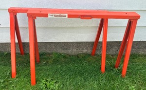 lot 242 image: Two Foldable Metal Sawhorses