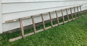 lot 243 image: 12 Home Made Wooden Ladder
