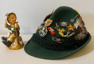lot 21 image: Austrian Hat with Pins and Goelbel Hummel
