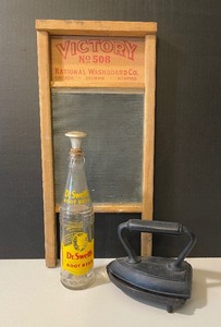 lot 103 image: Victory No. 508 National Washboard and Dr. Swell Rootbeer Bottle Laundry Sprinkler