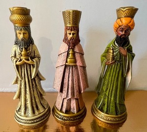 lot 112 image: MCM Japan Three Wise Men Candlestick Holders 10