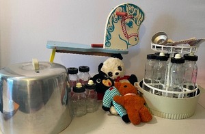 lot 127 image: Vintage Nursery Lot with Hankscraft Automatic Bottle Sterilizer