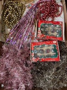 lot 191 image: Vintage Mercury Glass Christmas Lot