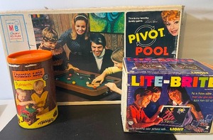 lot 294 image: Pivot Pool in Box, Lincoln Logs, Lite-Brite