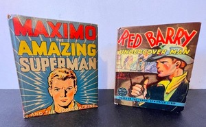 lot 302 image: &nbspTwo Better Little Books - Maximo Amazing Superman and Red Barry 1940s