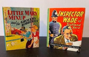 lot 303 image: Two Saalfield Little Books - Little Mary Mixup and Inspector Wade of Scotland Yard - Hardcover