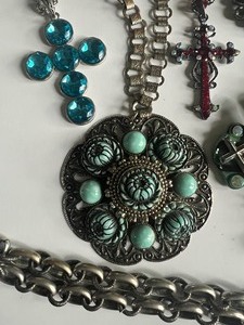 lot 126 image: Lot of Costume Jewelry Turquoise and Silvertone