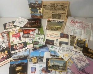 lot 389 image: Vintage Reno, Las Vegas and Virginia City NV Ephemera