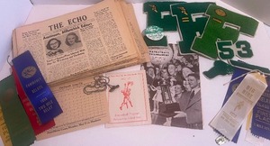 lot 421 image: Vintage Faribault High School Varsity Letterman Letters, School Memorabilia 1940s-1950s