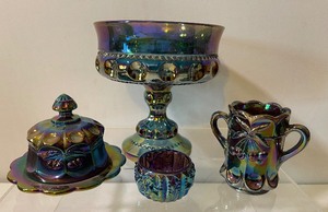 lot 351 image: Four Piece Mosser Glass LOT