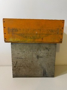 lot 400 image: Marigold Dairy Box and from the Land of Sunshine Fruits Crate