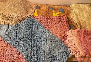 lot 521 image: Lot of Seven Vintage Rugs, Thick Shag