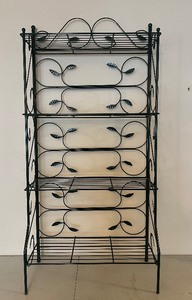 lot 240 image: Lightweight Green Folding Four Shelf Rack
