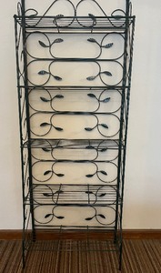 lot 268 image: Five Shelf Lightweight Green Folding Shelf