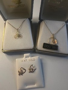 lot 446 image: Black Hills Gold Jewelry Lot of 3