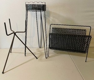 lot 468 image: MCM Ashtray, Plant Stand and Magazine Rack